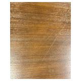 Dark Wood Dining Table & 6 Upholstered Chairs