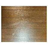 Dark Wood Dining Table & 6 Upholstered Chairs