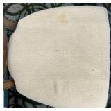 Dark Wood Dining Table & 6 Upholstered Chairs