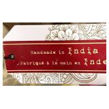 Barrel-Shaped Wooden Storage Table - Handmade in India