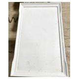 White Wood 3-Tier End Table - X-Frame Legs