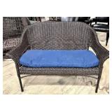 Style Selections Wicker Bench with Cushion - 42 x 18 x 2.75 in
