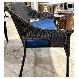 Style Selections Wicker Bench with Cushion - 42 x 18 x 2.75 in