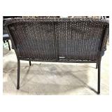 Style Selections Wicker Bench with Cushion - 42 x 18 x 2.75 in
