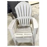 White Plastic Stack Chairs - Stackable Patio Chairs - 5