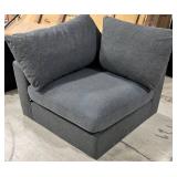 Corner Sofa Chair - Gray Upholstered