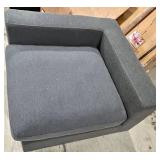 Corner Sofa Chair - Gray Upholstered