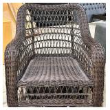 Alfresco Home Wicker Outdoor Armchair - Dark Brown Rattan