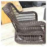 Alfresco Home Wicker Outdoor Armchair - Dark Brown Rattan