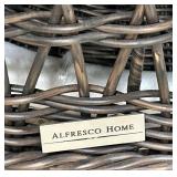 Alfresco Home Wicker Outdoor Armchair - Dark Brown Rattan