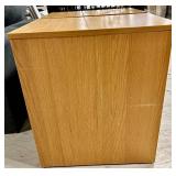 Oak Nightstands Pair - 3-Drawer Bedside Tables