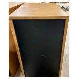 Oak Nightstands Pair - 3-Drawer Bedside Tables