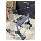 HealthSmart 501-5012-4100 Rollator Walker 300 lb Capacity