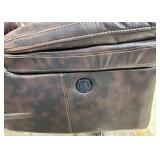 Man Wah Leather Electric Recliner Chair - Brown Upholstery