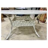 Round White Patio Table - Umbrella Hole