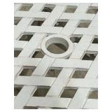 Round White Patio Table - Umbrella Hole