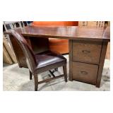 Oak Double-Pedestal Desk