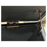 Black Pleather Storage Ottoman Bench with Lift-Top Lid & Interior Storage