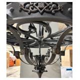 Black Wrought Iron 8-Light Chandelier - 26" x 20"