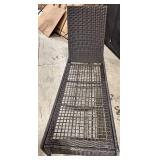 Safavieh Wicker Patio Chaise Lounge with Lift-Top Storage Box - Rattan Outdoor Furniture