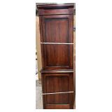 Dark Wood Cabinet / Armoire - Two-Piece with Upper & Lower Doors