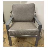 Castelle Chair - Patio Lounge with Gray Cushions