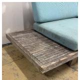 Summer Classics Teak Wood Patio Sofa with Pallet-Style Base