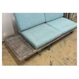 Summer Classics Teak Wood Patio Sofa with Pallet-Style Base