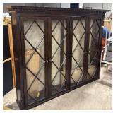 Classy Hutch - Dark Wood Display Cabinet Top - No Base