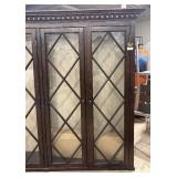 Classy Hutch - Dark Wood Display Cabinet Top - No Base