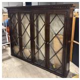 Classy Hutch - Dark Wood Display Cabinet Top - No Base