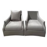 Pair of Used Outdoor Swivel Rocking Chairs - 30 x 36 overall, seat 29 x 28