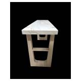 Faux Marble-Top Sideboard Table 60 in L x 16 in D x 30 in H