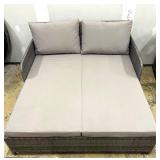 Safavieh Outdoor Woven Sectional Sofa - Gray Cushions