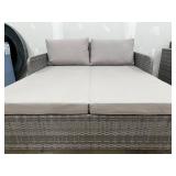 Safavieh Outdoor Woven Sectional Sofa - Gray Cushions