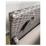 Safavieh Outdoor Woven Sectional Sofa - Gray Cushions