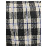 Plaid Throw Pillows - Black White Blue Check 19 x 19 in (Lot of 2)