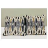 Ikat-Pattern Throw Pillows - 20 x 20 in Pair