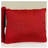 Large Red Indoor/Outdoor Throw Pillows - 22 x 27 in (Lot of 2)