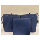 Navy Blue Outdoor Chair Pads 16x16 - (Lot of 3)