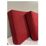 Outdoor Chair Cushions 24 x 24 in - Red (Lot of 2)