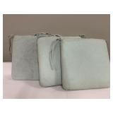 Light Aqua Outdoor Seat Cushions 16x16 in (Lot of 3)