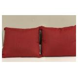 Red Outdoor/Indoor Accent Pillows - Red 22 x 27 in (Lot of 2)