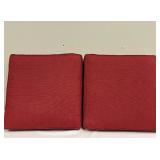 Seat Cushions - Red Outdoor 24x24 Inches Pair