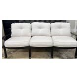 Summer Classics Aluminum 3-Seat Outdoor Sofa - Cream Cushions, Like New