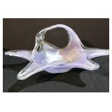 LL-ST - Star-Shaped Glass Centerpiece - Lavender Iridescent