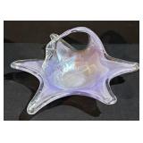 LL-ST - Star-Shaped Glass Centerpiece - Lavender Iridescent