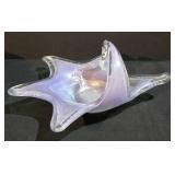 LL-ST - Star-Shaped Glass Centerpiece - Lavender Iridescent