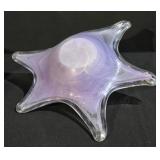LL-ST - Star-Shaped Glass Centerpiece - Lavender Iridescent