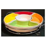 LL-ST - Silvia Home Collection Lazy Susan - 5 Color Dishes Center Bowl